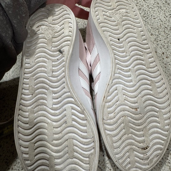 Adidas Women's Soft Pink and White Sneakers - Picture 4 of 7